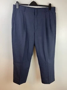 Pantalones Cortos Para Hombres Lands End Azul Marino Lana Plisada Botones Para Tirantes EE. UU. Talla 36 - Imagen 1 de 6