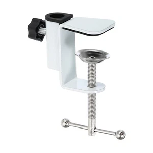 0.47" Mount Dia. Universal C-Clamp Table Lamp Mic Arm Desk Clamp, White - Picture 1 of 6