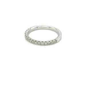 14K Weißgold Band mit 17 Diamanten - Bild 1 von 3