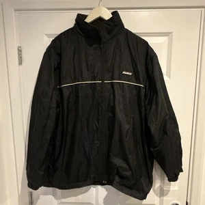 Reebok Mens Black Waterproof Jacket Hideaway Hood Size XL - Picture 1 of 5