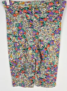 Pantaloncini biker vintage Gilda Marx California body donna floreale anni 80 90 spandex S - Foto 1 di 8