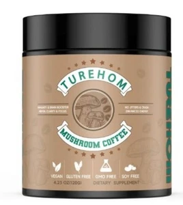 Café de champiñones Turehom nuevo con etiquetas sellado caducidad 1-29-26 carga cero orgánico 10 en 1 café - Imagen 1 de 9