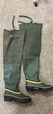 Steel Shank Hip Waders Rubber Steel Shank Boot Foot Size 8 Hunting Fish - Image 1 of 4