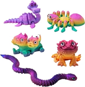 5 Stück - 3D-gedruckte Fantasy Figuren mit realistischen Augen, flexible mythische Figuren - Bild 1 von 20