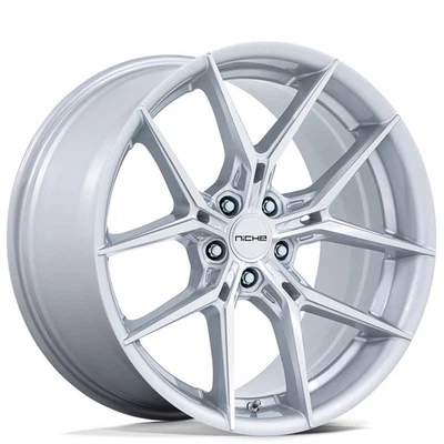 F18x8.5/R18x9.5" Staggered Niche Wheels NC279 Prodigy 5 Silver/Machined (S04) Foto 1 de 4
