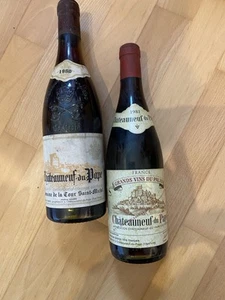 2 Flaschen Châteauneuf du Pape, Jahrgang 1980 und 1981 - Bild 1 von 6