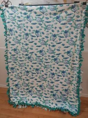 Manta polar pesada de doble cara Sea Turtle #23 (48 pulgadas de ancho X 65 pulgadas de largo) Foto 1 de 3