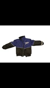 Vintage Unisex Two Tone Blue And Black Youth Small Yamaha Snowmobiling Jacket - Picture 1 of 3