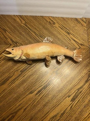 Vintage 20” Salmon Real Taxidermy Wall Mount Cabin Decor As Is - Image 1 of 4