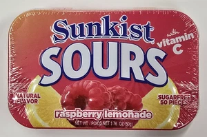 Sunkist Sours Raspberry Lemonade Mints (2) Pack Nostalgic Tins Free Shipping - Picture 1 of 2