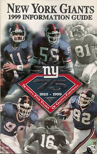 NEW YORK GIANTS 1999  NFL FOOTBALL MEDIA GUIDE - Image 1 of 1