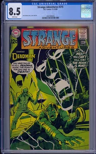 CGC 8,5 EXTRAÑAS AVENTURAS #215 PÁGINAS BLANCAS ARTE DEADMAN NEAL ADAMS - Imagen 1 de 1