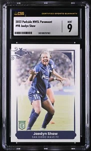 2022 NWSL Paramount Jaedyn Shaw #98 Rookie RC CGC 9 - Picture 1 of 2