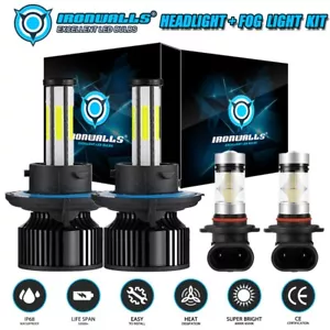 IRONWALLS 6 Caras H13+H10 6500K Faros LED+Bombillas Antiniebla Combo Kit Súper Brillante - Imagen 1 de 12