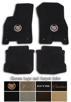 Juego de 4 alfombrillas Velourtex para Cadillac DTS 2006-2011 - Elige color y logotipo Foto 1 de 4
