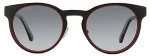 Omega OM0020-H 01D Black/Red Polarized Round Sunglasses Plastic Frame 52-22-145 - Picture 1 of 2