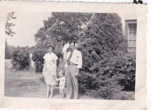 Vintage Foto schöne junge Frau mit schönem Ehemann und Kind Americana - Bild 1 von 2
