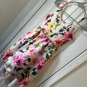 Rare Editions Floral Girls 12 Dress Party Occasion Hi-Lo Hem Rhinestone Waist - Picture 1 of 16