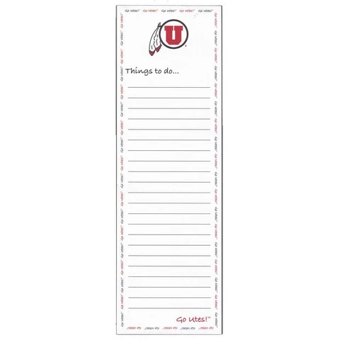 Utah Utes Magnetic To Do List Pad Cover