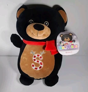 Squishmallows HUG MEES Blizzard S Monogramm Bär Plüsch schwarz 14,5 Zoll Urlaub SELTEN - Bild 1 von 14
