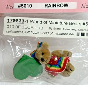 Vtg World Of Miniature Bears RAINBOW #5010, 1-1/2" Tall - Picture 1 of 5