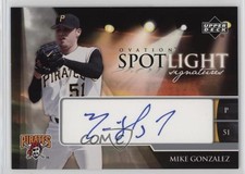 2006 Upper Deck Ovation Spotlight Signatures Mike Gonzalez #SS-MG Auto