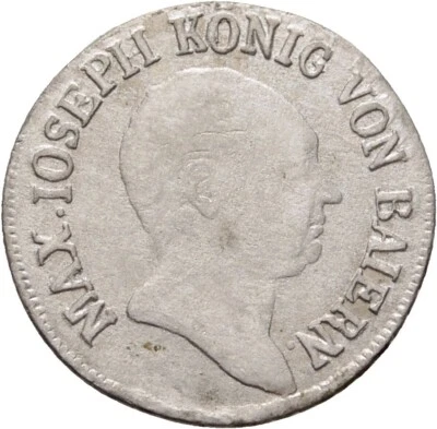 Bayern 6 Kreuzer 1810 Maximilian Joseph München 2,3 g Original Münze #FAO190 - Bild 1 von 2