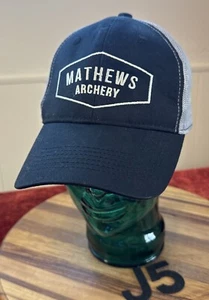 MATTHEWS ARCHERY BLACK & GRAY MESH BACK SNAPBACK ADJ HAT. VGC. J5 - Picture 1 of 3