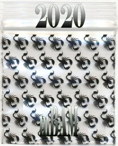 Paquete de 100 bolsas Apple 2020 negras con cremallera 2,0x2,0" mini bolsas de poly1111111 - Imagen 1 de 12