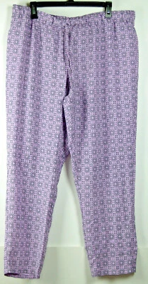 Xhilaration Purple & Gray Butterfly Print Lightweight Poly Lounge PJ Pants XL JR - Image 1 of 2