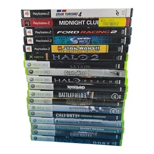 Lot of 18 Empty Video Game Cases PS2, XBOX 360, XBOX With Game Covers. - Picture 1 of 4
