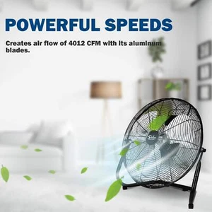 2Pcs High Velocity Floor Fan,18"Heavy Duty Metal Industrial Fans,3 Powerful Spee - Picture 1 of 6