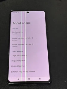 Google Pixel 7 Pro - 128GB - Obsidian (Unlocked) Smartphone - Lines - Picture 1 of 3