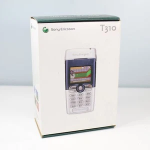 Rare Vintage Sony Ericsson T310 Phone 2003 Blue In Box Complete International - Picture 1 of 3