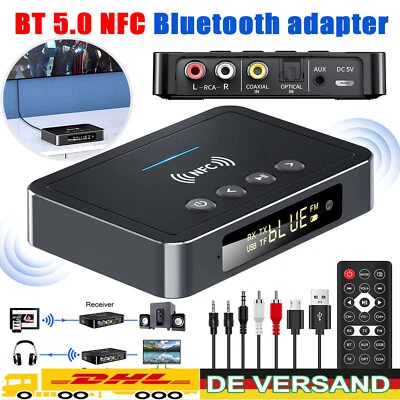 NFC Bluetooth 5.0-Empfänger 3.5-mm AUX Cinch Buchse Hifi Wireless Audio Adapter - Bild 1 von 4