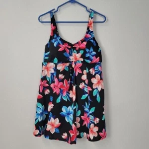 Swim Solutions Swimdress sz 18 LANAI Printed Bow-Front Tummy Control  floral NWT - Picture 1 of 3