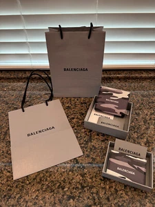 Balenciaga Gray Camo Calfskin Bifold Wallet + Card Holdler Brand New - Picture 1 of 20