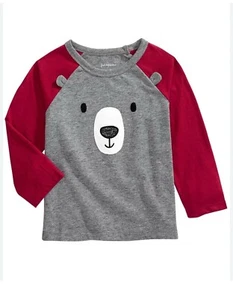 First Impressions Baby Boy's Teddy Bear Raglan T-Shirt Gray Size 3-6MOS - Picture 1 of 9