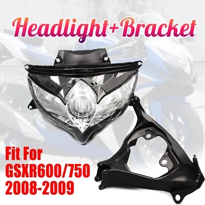 Lámpara de iluminación superior del faro + soporte apto para Suzuki GSXR600 GSXR750 2008-10 K8 Foto 1 de 4