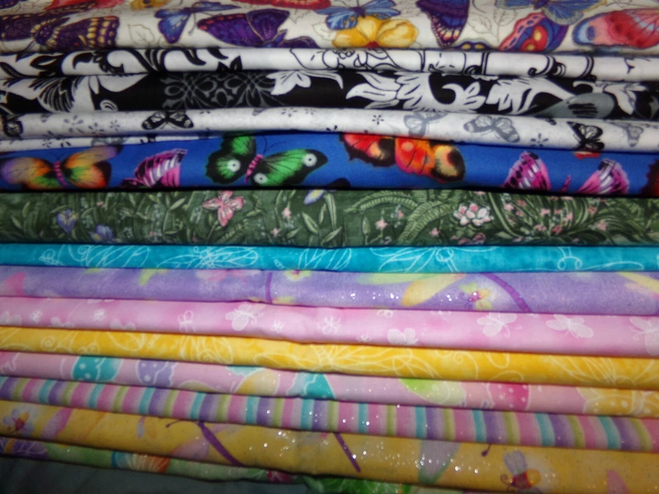 BUTTERFLY Dragonfly insect bugs Cotton QUILT Fabric U-PICK see info 1/2 yd BTHY - Image 1 of 1