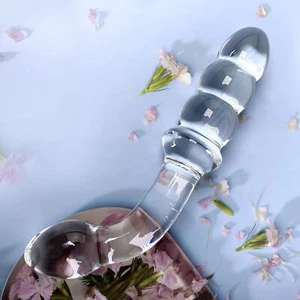 Crystal-Sex-Glass Dildo-Stimulator-Anal-Beads-Toy- Butt-Plug-for-Women-Massager - Picture 1 of 17
