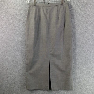 Benard Holtzman Harve Benard Skirt Womens 10 Gray Herringbone Pleated Office - Foto 1 di 17