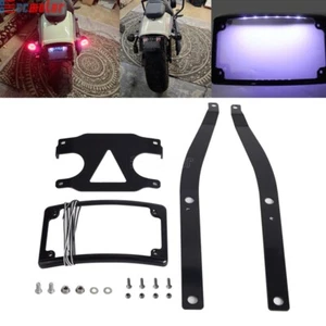 Relocation Number Plate Holder W/ LED Frame For Harley Fat Bob 114 FXFBS FXFB - Picture 1 of 11