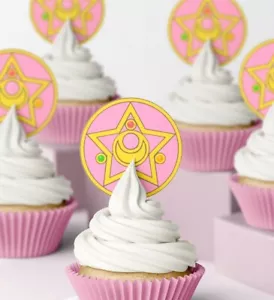 Comestible Marinero Luna Glaseado Oblea Cupcake Topper Decoración de Cumpleaños - Imagen 1 de 3