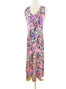 Talbots Maxi Jersey Tank Dress in Tile Print - Picture 1 of 12