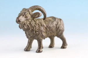 Raro bronce chino hecho a mano oveja estatua figura té mascota buen soporte hogar - Imagen 1 de 9