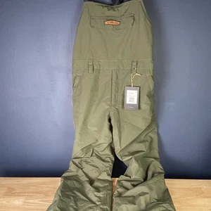 BURTON Skylar Bibs Snow Pants Youth Size Medium Green Snowboard Ski XL 14/16 - Picture 1 of 12
