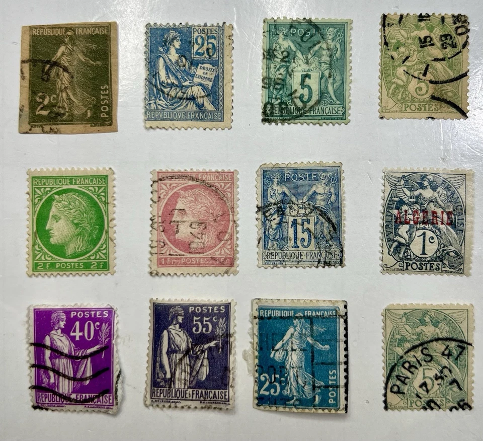 Lote mixto de estampillas postales vintage de Francia #FR270 Foto 1 de 1