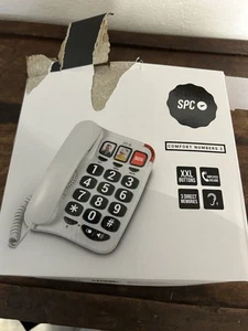SPC Comfort Numbers 2 – Telefono fisso per anziani con tasti grandi, 3 memorie d - Zdjęcie 1 z 6