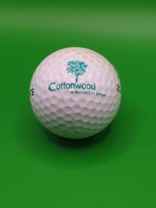 Pelota de golf Cottonwood Golf Club logotipo TOP-FLITE RANCHO SAN DIEGO, CA CALIFORNIA - Imagen 1 de 3